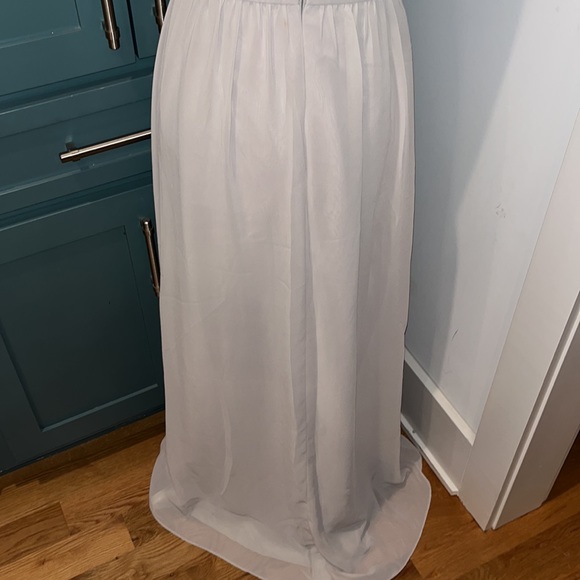 NWT Social Bridesmaids Chiffon Formal Gown #8159 Oyster - Picture 8 of 11